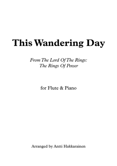 This Wandering Day (arr. Antti Hakkarainen)