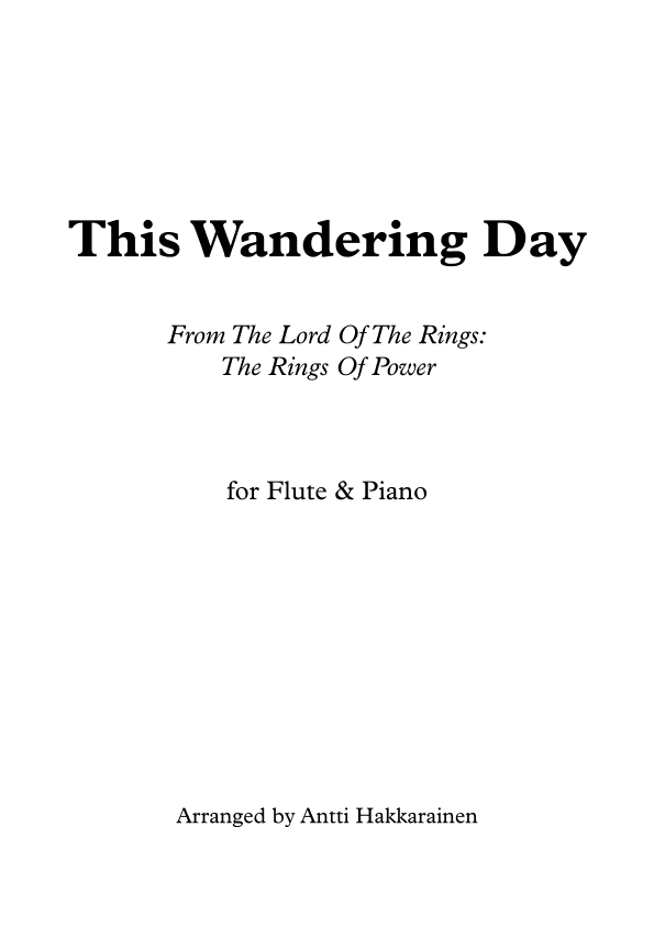 This Wandering Day (arr. Antti Hakkarainen)