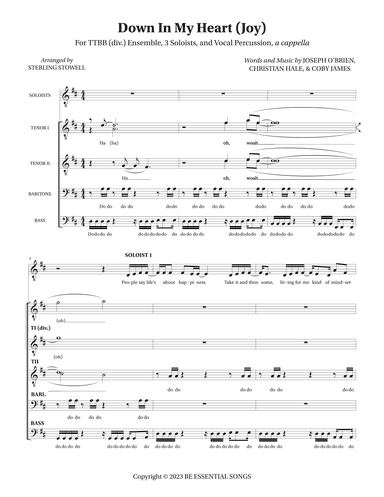Down In My Heart (joy) (arr. Sterling Stowell)