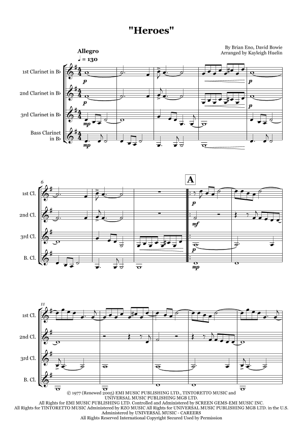 Heroes (arr. Kayleigh Huelin)