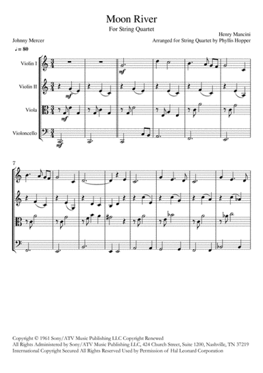 Moon River (arr. Phyllis Hopper)
