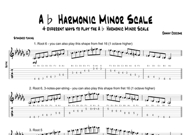 Ab Harmonic Minor Scale (4 Ways to Play)