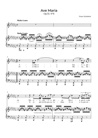 Ave Maria Schubert - Soprano in Cb (arr. Alex Nunes Rodrigues)