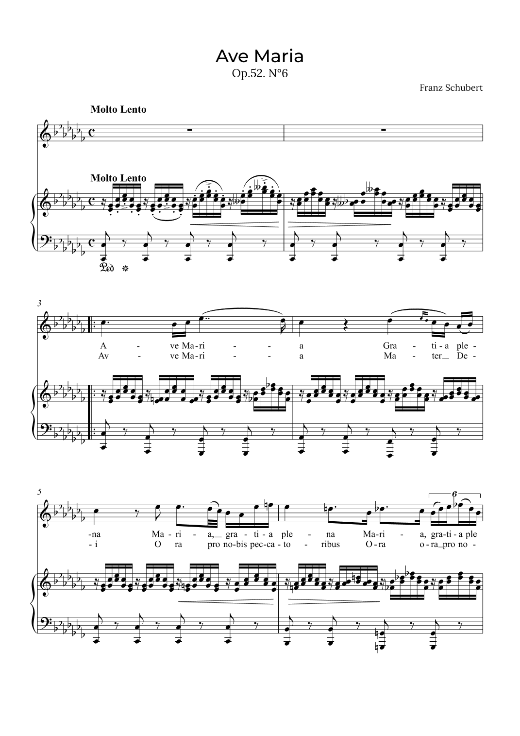 Ave Maria Schubert - Soprano in Cb (arr. Alex Nunes Rodrigues)