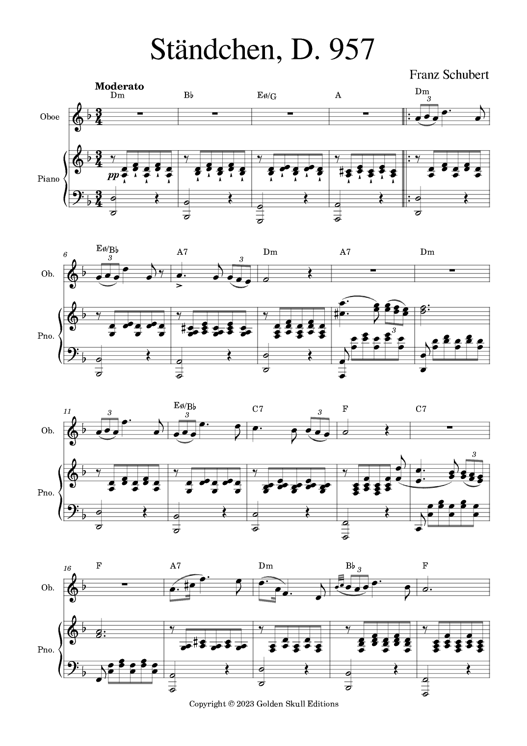 Ständchen (arr. Golden Skull Editions)