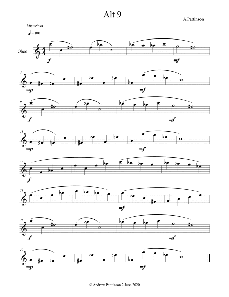 Alt 9 for Oboe