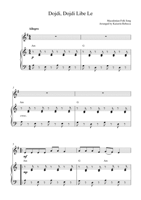 Dojdi, Dojdi Libe Le (arr. Kaiserin Rebecca)