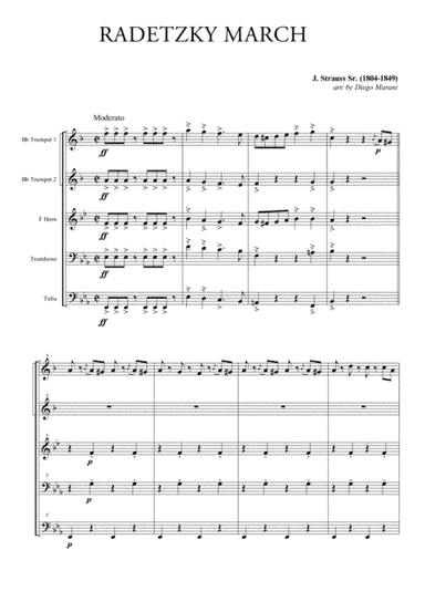 Radetzky March for Brass Quintet (arr. Diego Marani)