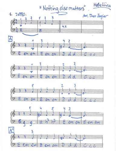 Nothing Else Matters (arr. Theo Degler)