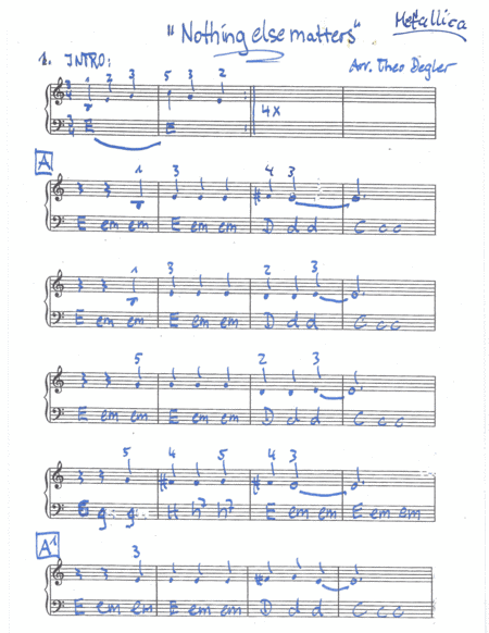 Nothing Else Matters (arr. Theo Degler)