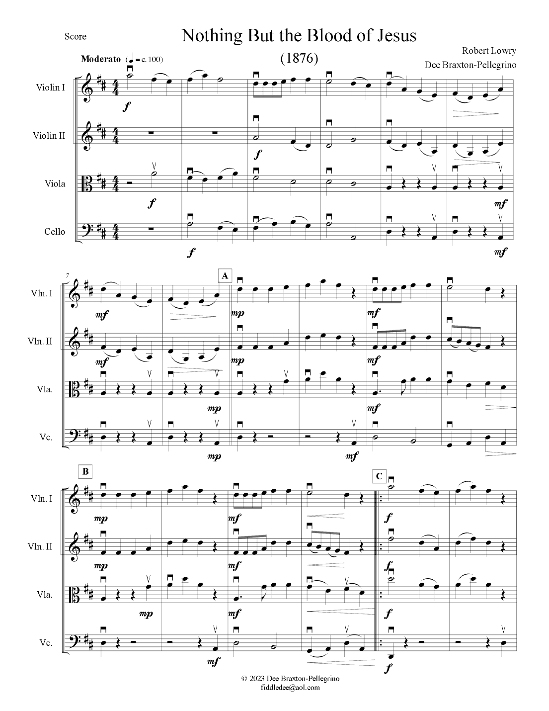 Nothing But the Blood of Jesus (arr. DEE BRAXTON PELLEGRINO)