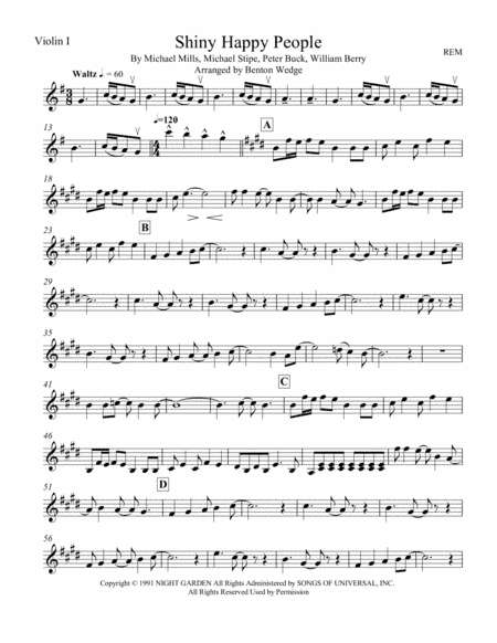 Shiny Happy People (arr. Benton Wedge)