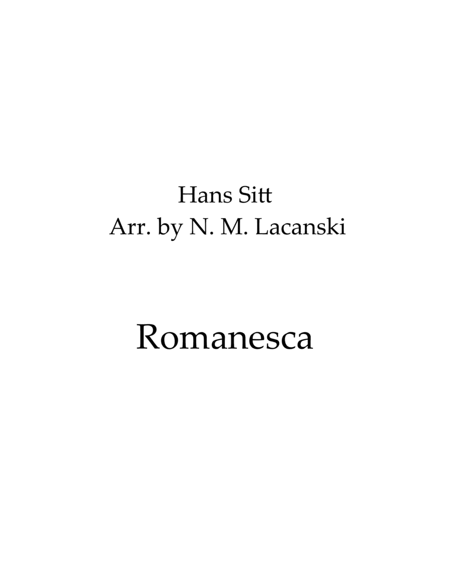 Romanesca (arr. Nick Lacanski)