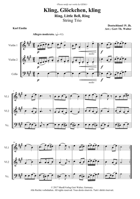 Ring, Little Bell, Ring (arr. Gert Th. Walter)