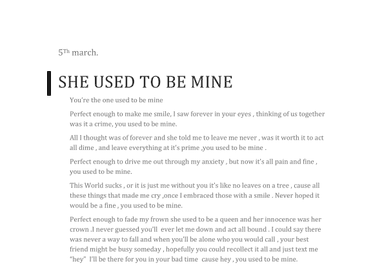 She used to be mine