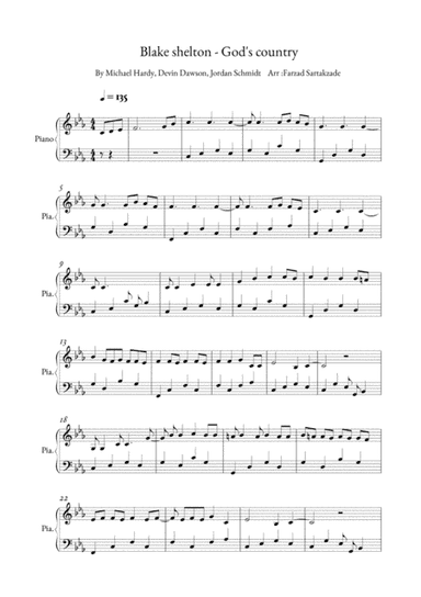 God's Country (arr. Farzad Sartak Zade)