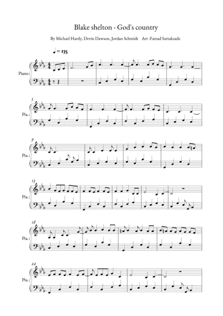 God's Country (arr. Farzad Sartak Zade)