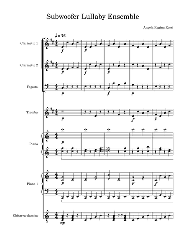 Subwoofer Lullaby (arr. Angela Regina Rossi)
