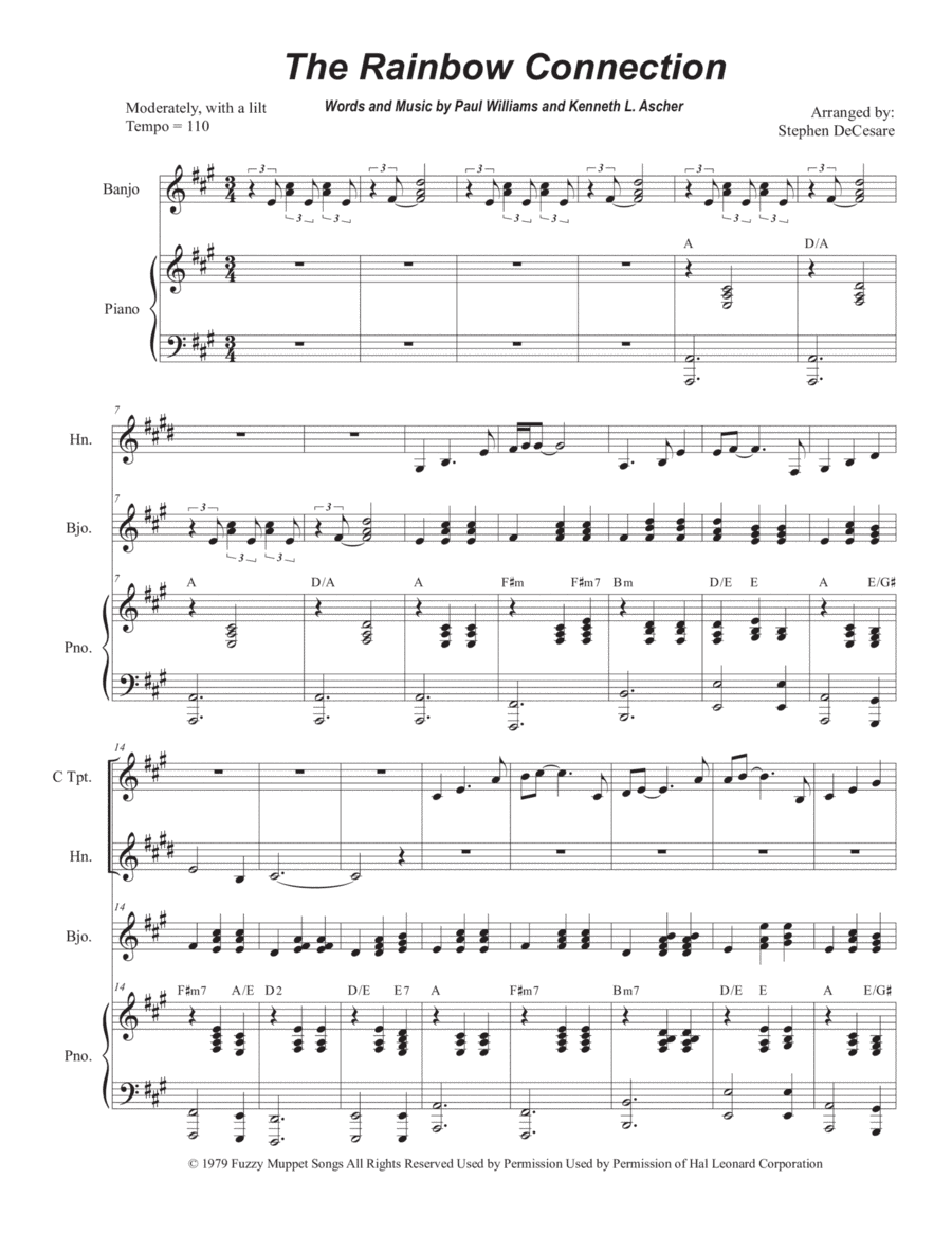 The Rainbow Connection (arr. Stephen DeCesare)