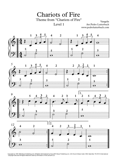 Chariots Of Fire  from the Feature Film CHARIOTS OF FIRE (arr. Pedro Lutterbach)