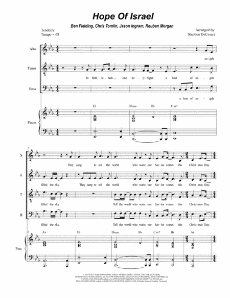 Hope Of Israel (arr. Stephen DeCesare)