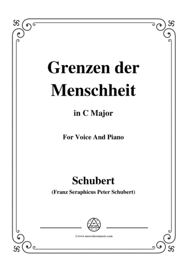 Schubert-Grenzen der Menschheit,in C Major,for Voice&Piano (arr. MSM)