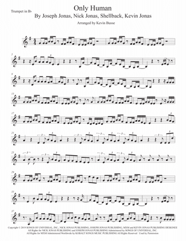 Only Human (arr. Kevin Busse)