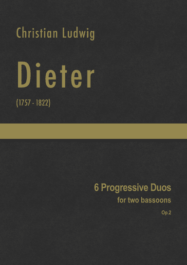 Dieter - Six Progressive Duos for two bassoons, Op.2 (arr. J.G. Cucó Barber)