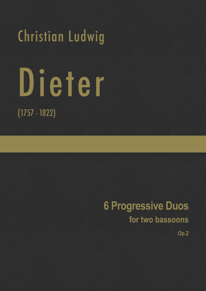 Dieter - Six Progressive Duos for two bassoons, Op.2 (arr. J.G. Cucó Barber)