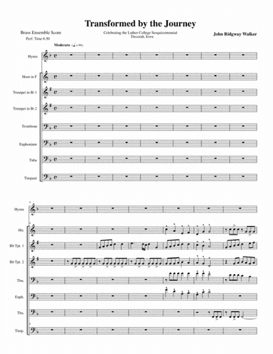 Transformed by the Journey (brass score & parts)