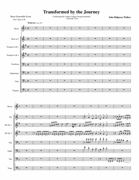 Transformed by the Journey (brass score & parts)