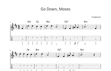 Go down Moses (arr. songbooks.info)