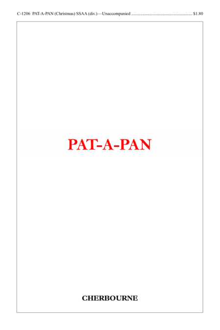 Pat-A-Pan (arr. Ralph B. Woodward)