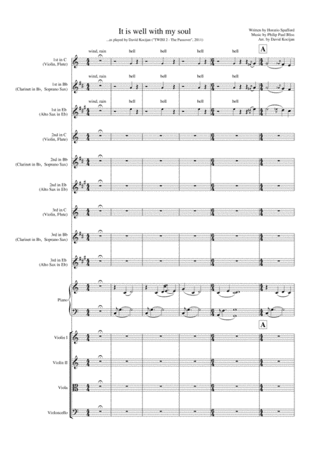 It is well with my soul (complete arrangement) (arr. David Kocijan)