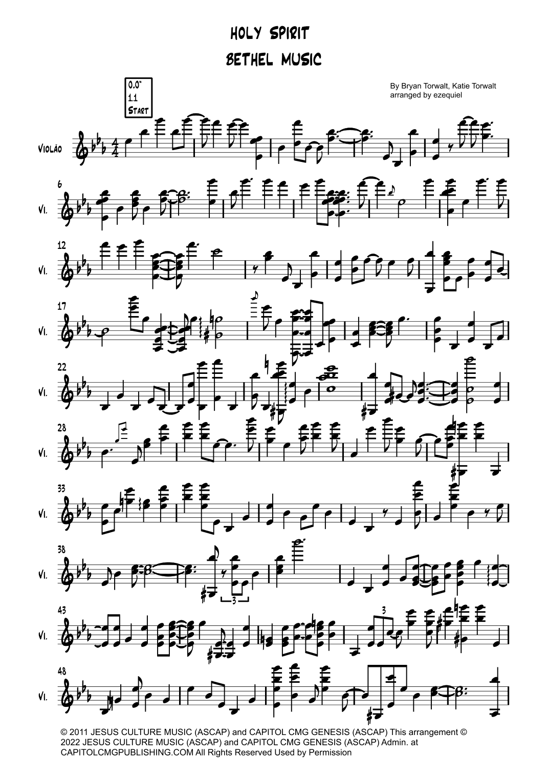 Holy Spirit (arr. by Ezequiel zeferino edição)