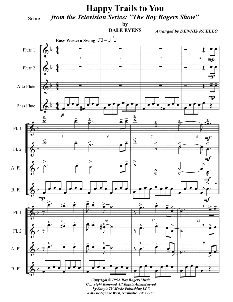 Happy Trails (arr. Dennis Ruello)