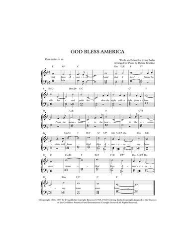 God Bless America (arr. Denise Bruckno)