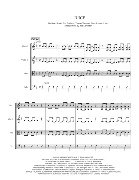 Juice (arr. Joe Deninzon)