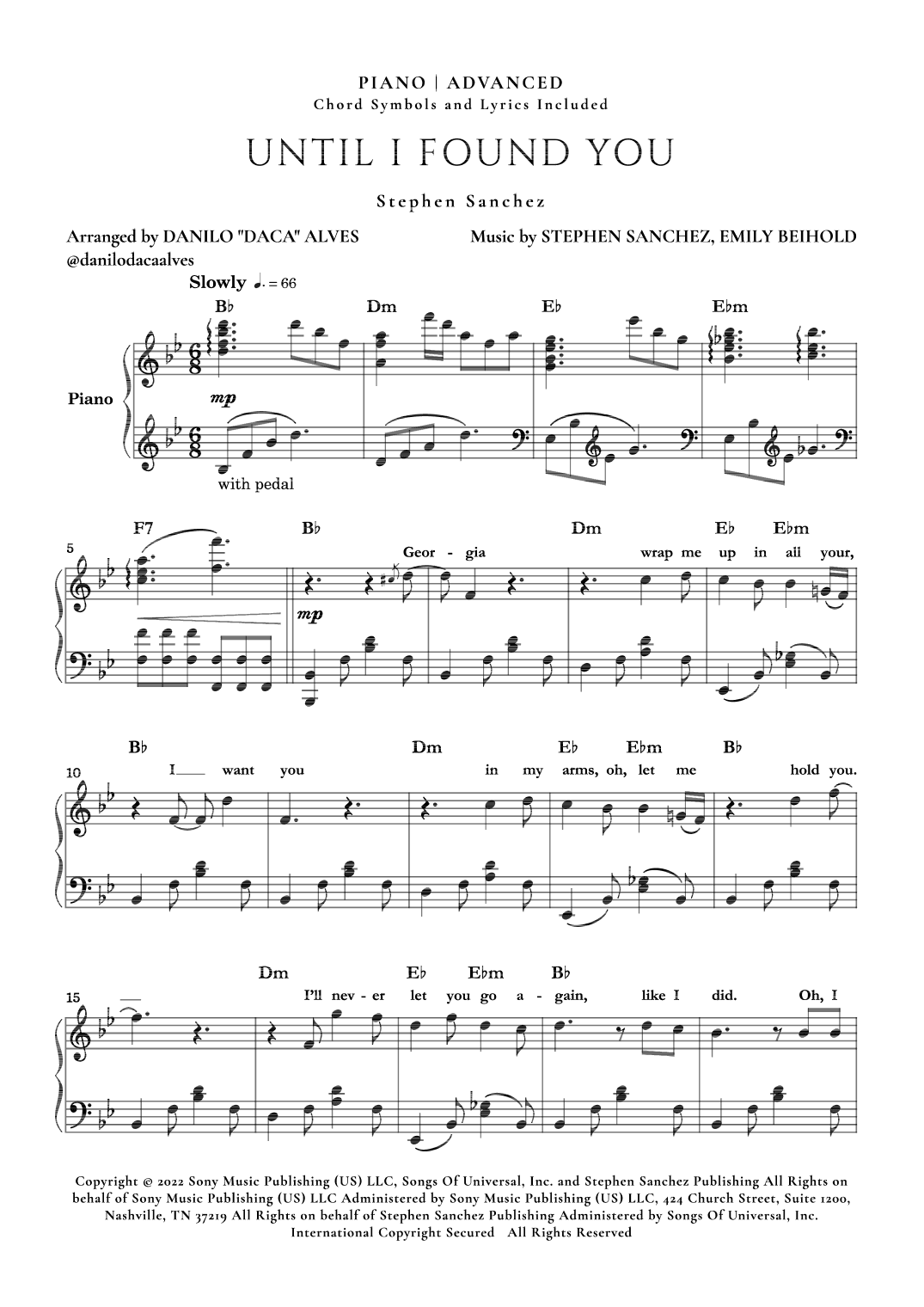 Until I Found You (arr. Danilo "Daca" Alves)
