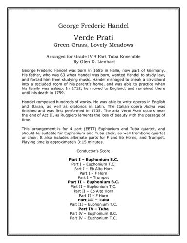 Verde Prati (arr. Glen D. Lienhart)