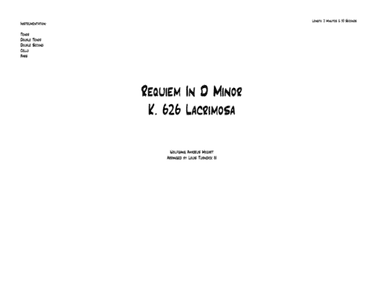 Requiem in D Minor K. 626 - Lacrimosa (arr. Louis Turndick III)