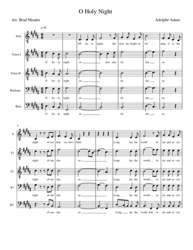 O Holy Night (arr. Brad Meader)