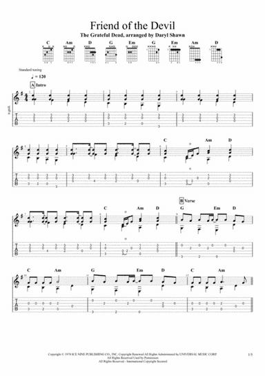 Friend Of The Devil (arr. Daryl Shawn)