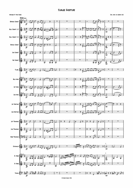 Weber's Jubilee Overture arranged for brass band. (arr. Mike Eades)