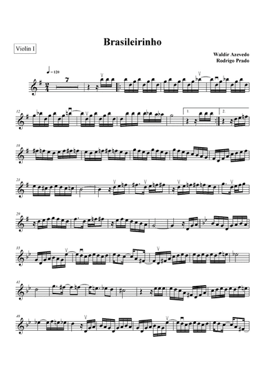 Brasileirinho for String quartet (arr. Rodrigo Prado)