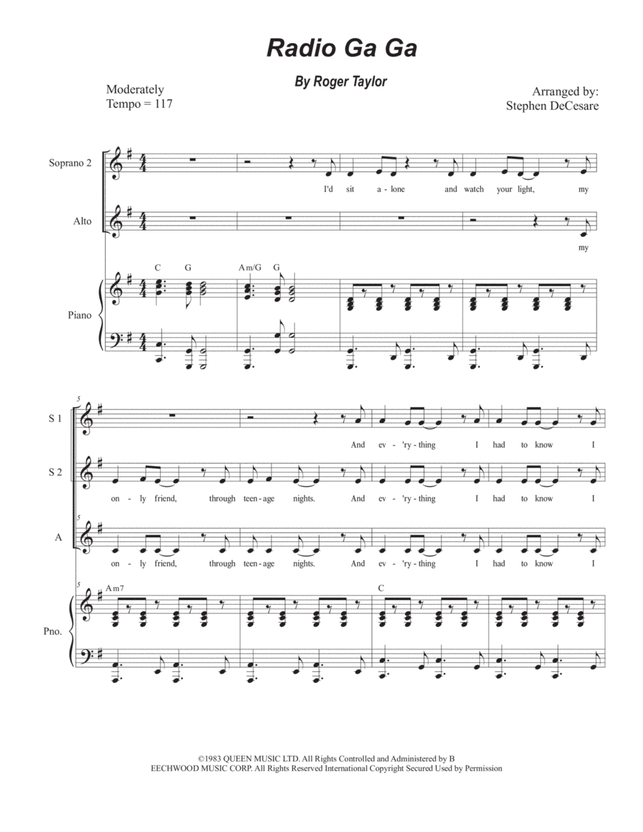 Radio Ga Ga (arr. Stephen DeCesare)