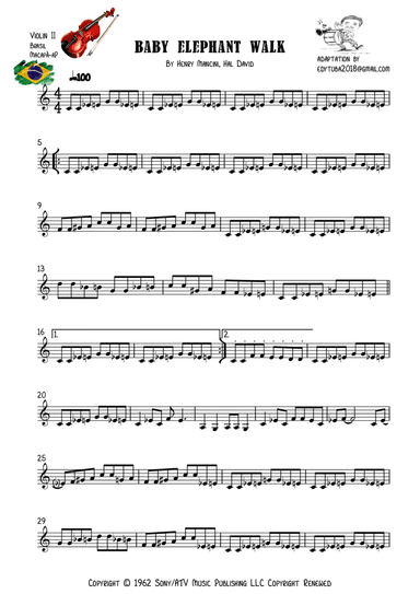 Baby Elephant Walk (arr. EDYCARLOS TAVARES)