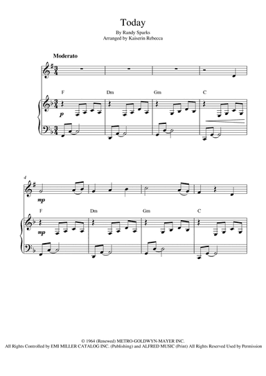 Today (arr. Kaiserin Rebecca)