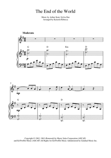 The End Of The World (arr. Kaiserin Rebecca)
