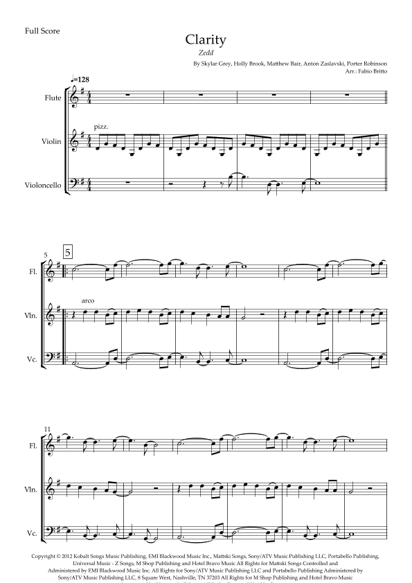 Clarity (arr. Fabio Britto)